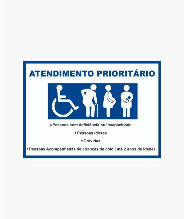 Atendimento Prioritário Autocolante