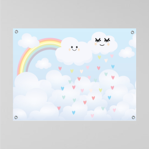 Lona Arco-íris e Nuvens