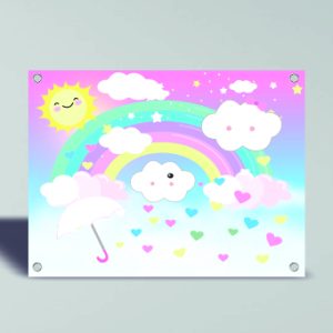 Cenário decorativo arco irís