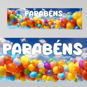 Cenário parabéns balões