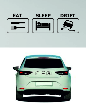 autocolante eat sleep drift