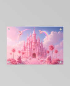 Lona cenário de aniversário castelo encantado