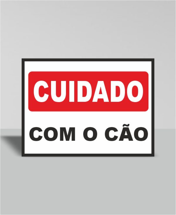 Autocolante cuidado com o cão