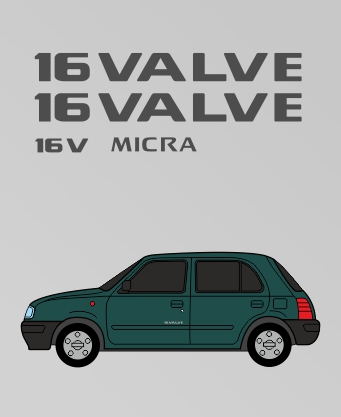 Kit de autocolantes nissan micra ponta delgada