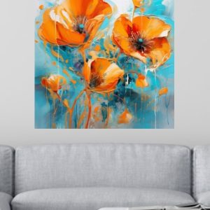 tela canvas orange blue