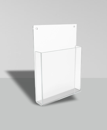 Porta Revistas transparente com bolso
